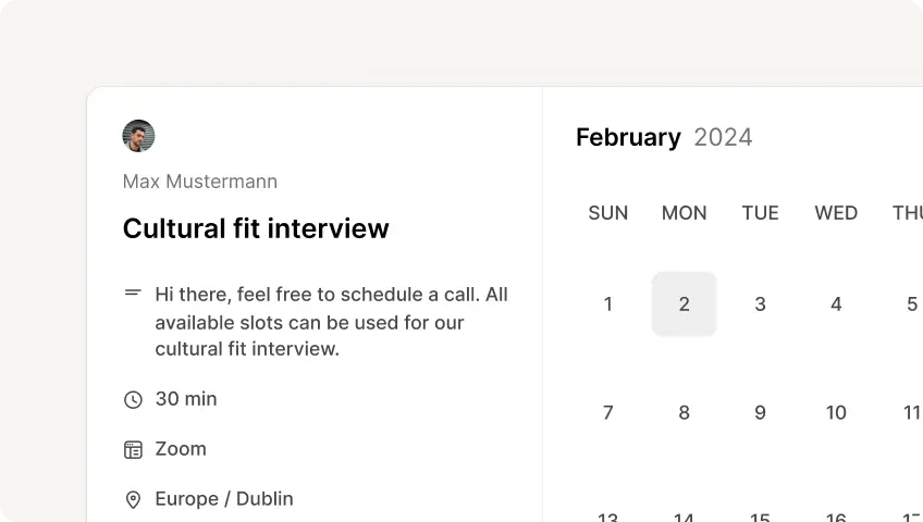 Interview scheduling